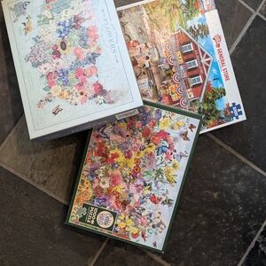Lot Of 3 1000 Piece Puzzle
